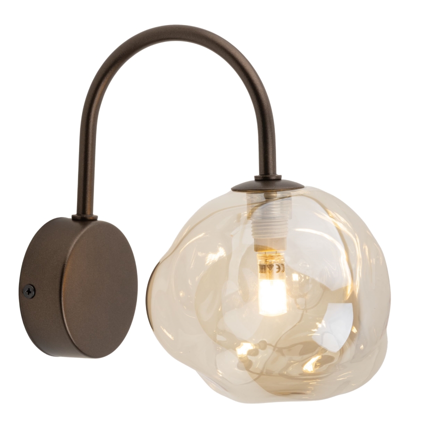 Wall light LAVA 1xG9/8W/230V bronze/smoked beige