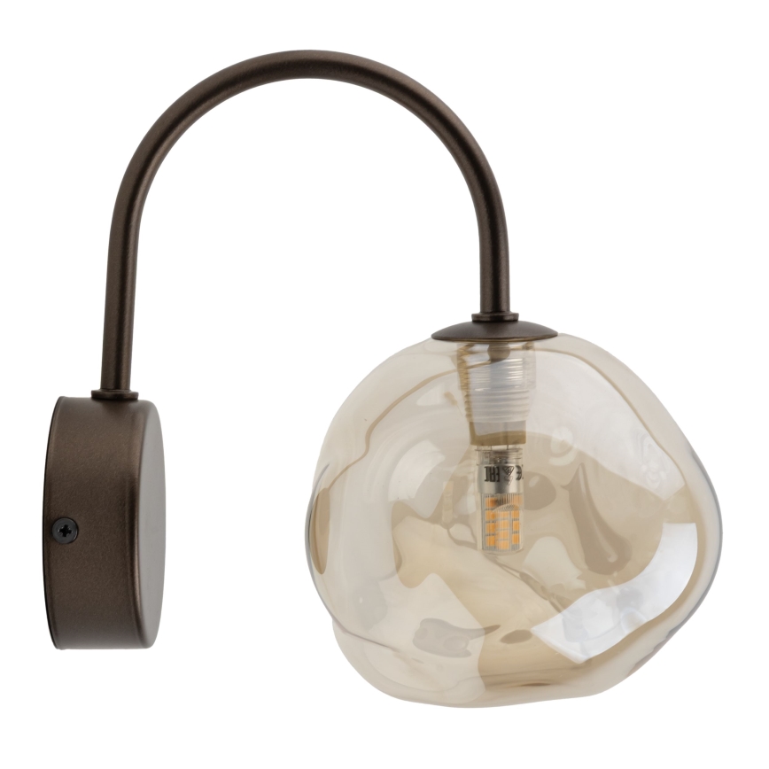 Wall light LAVA 1xG9/8W/230V bronze/smoked beige