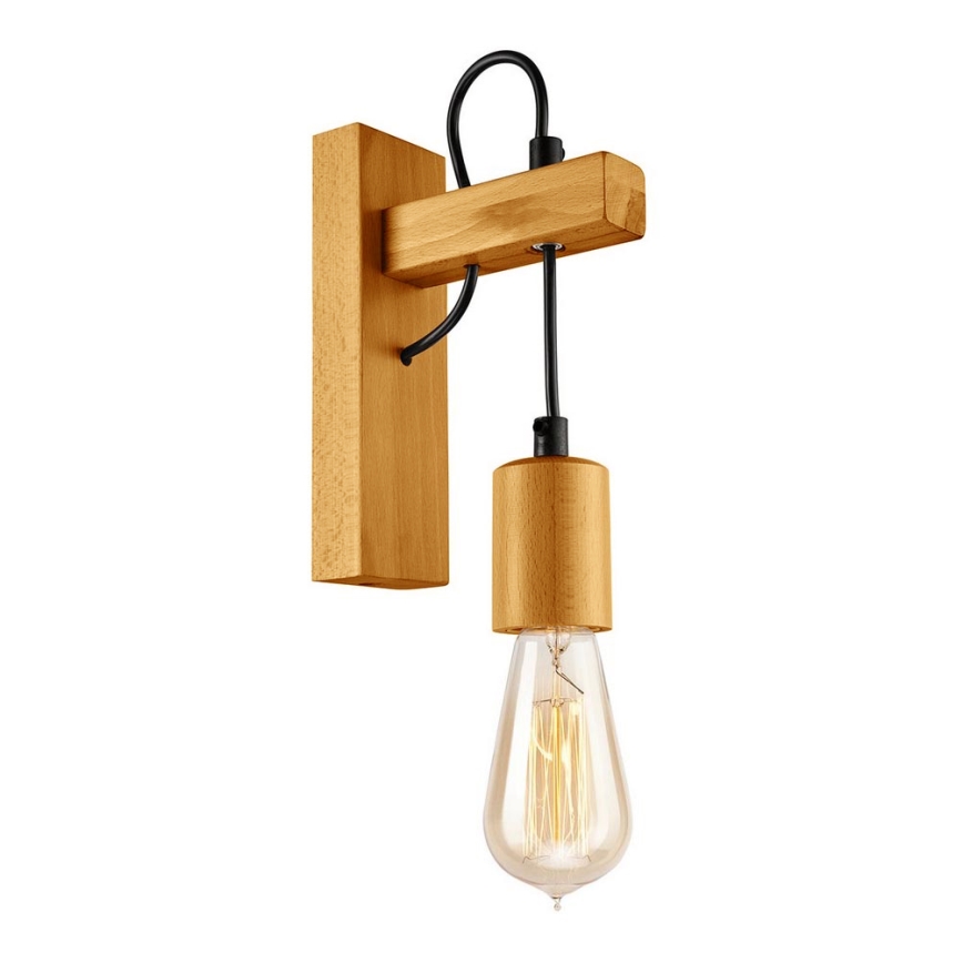 Wall light LEON 1xE27/60W/230V beech - FSC certified