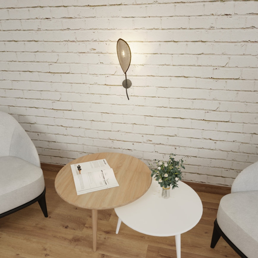 Wall light LOTUS 1xE14/10W/230V black/beige