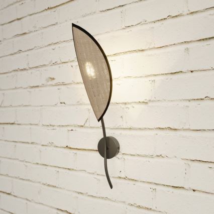 Wall light LOTUS 1xE14/10W/230V black/beige