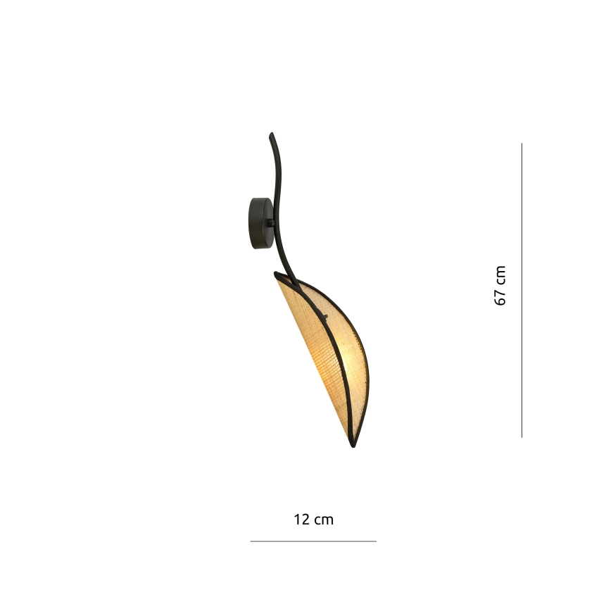 Wall light LOTUS 1xE14/10W/230V black/beige