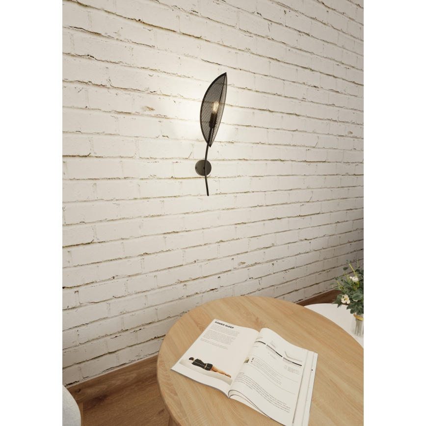 Wall light LOTUS 1xE14/10W/230V black/gold