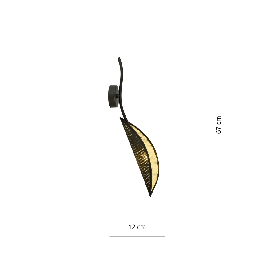 Wall light LOTUS 1xE14/10W/230V black/gold