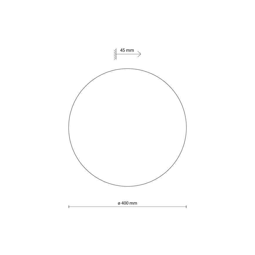 Wall light LUNA 4xG9/8W/230V d. 40 cm grey