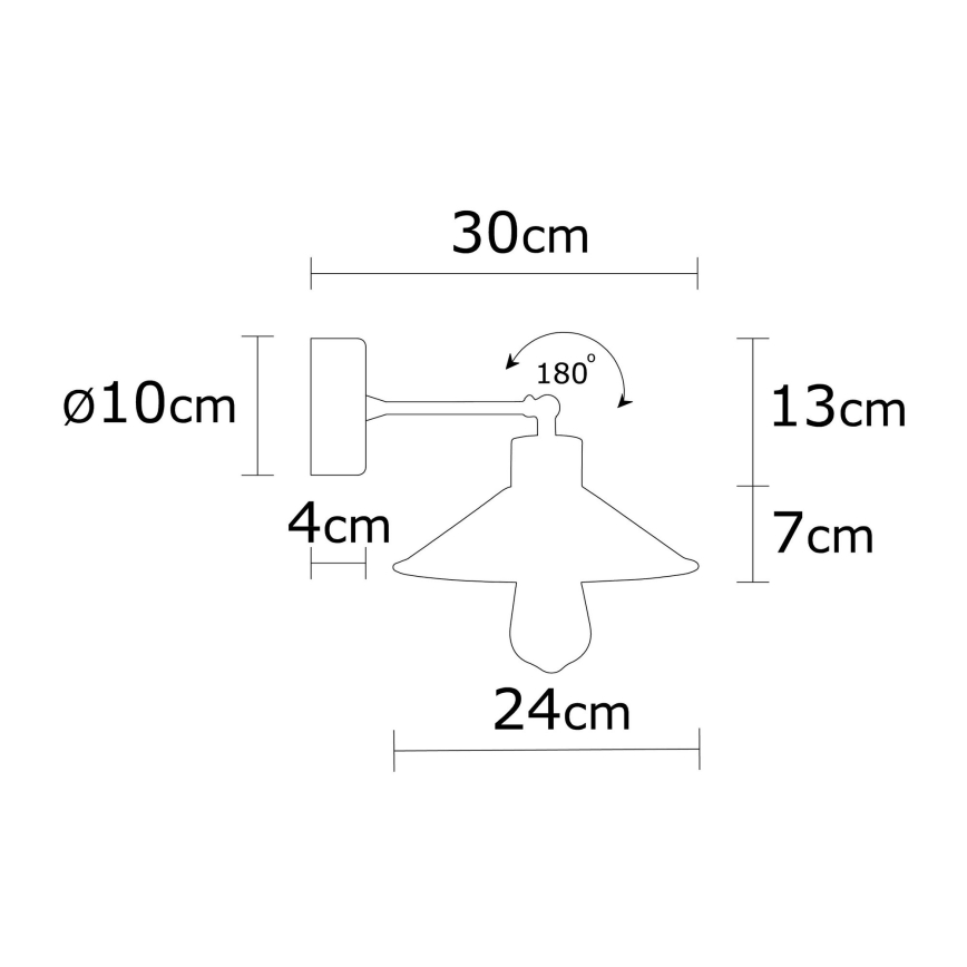 Wall light MANAVGAT 1xE27/40W/230V brown/black