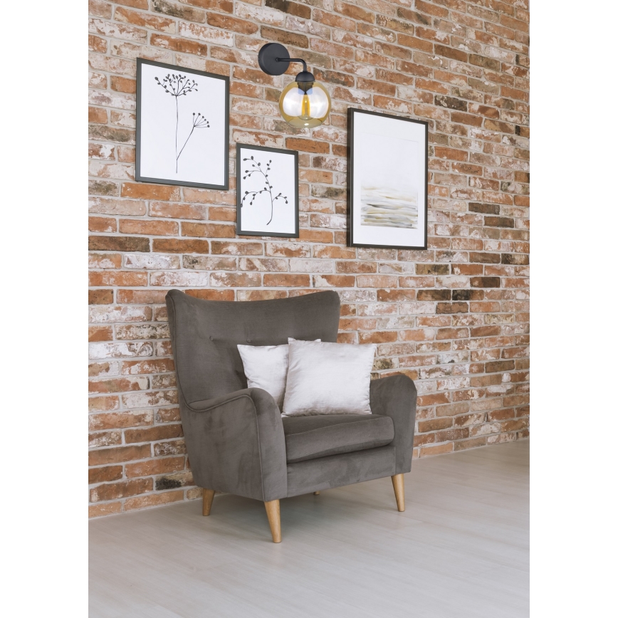 Wall light MELLE BLACK 1xE27/60W/230V