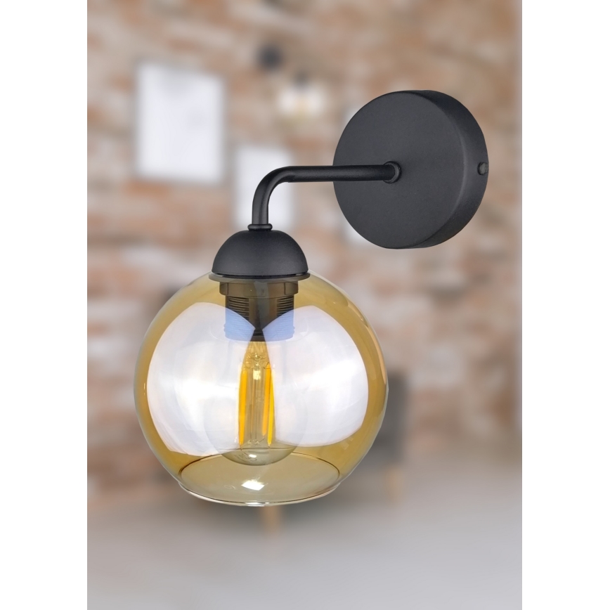 Wall light MELLE BLACK 1xE27/60W/230V