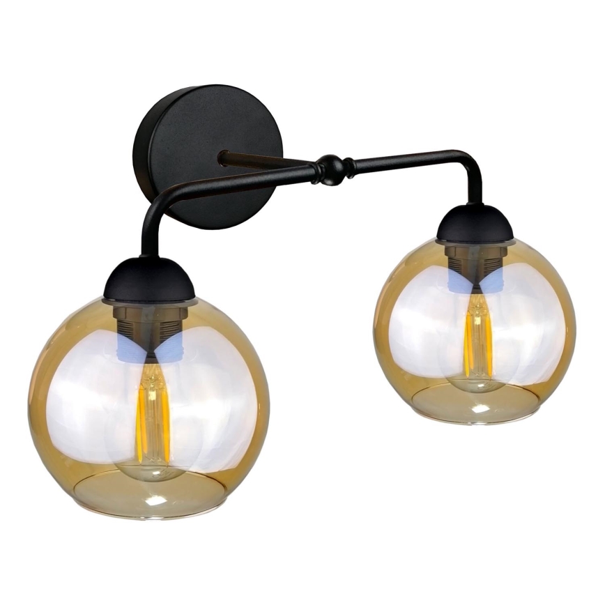 Wall light MELLE BLACK 2xE27/60W/230V