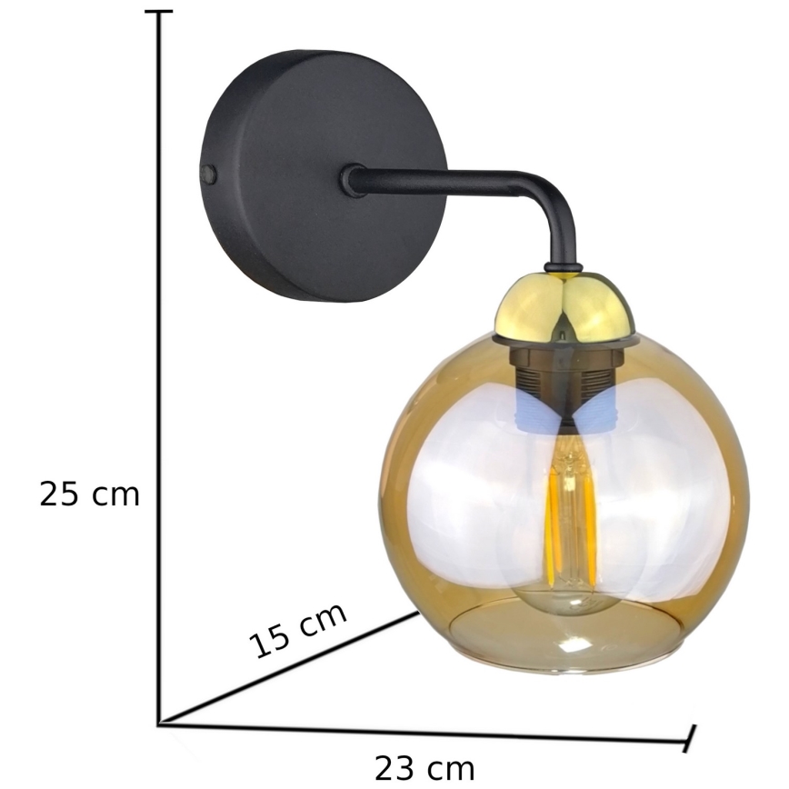 Wall light MELLE GOLD 1xE27/60W/230V