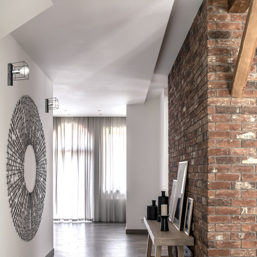 Wall light MIKA 1xE27/60W/230V black/shiny chrome