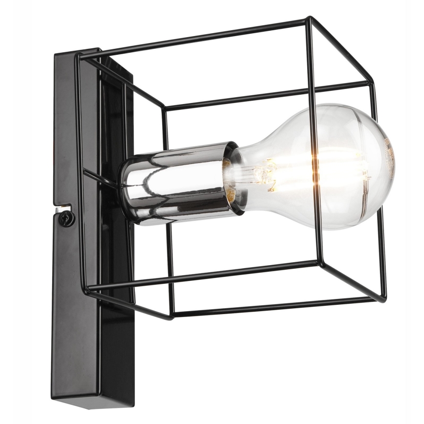 Wall light MIKA 1xE27/60W/230V black/shiny chrome
