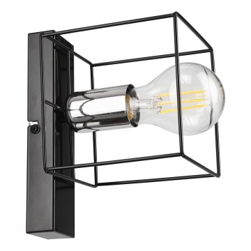 Wall light MIKA 1xE27/60W/230V black/shiny chrome