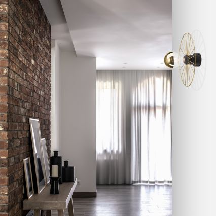 Wall light MONTANA 1xE27/15W/230V d. 30 cm gold