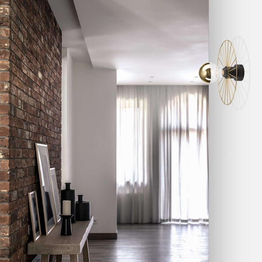 Wall light MONTANA 1xE27/15W/230V d. 30 cm gold