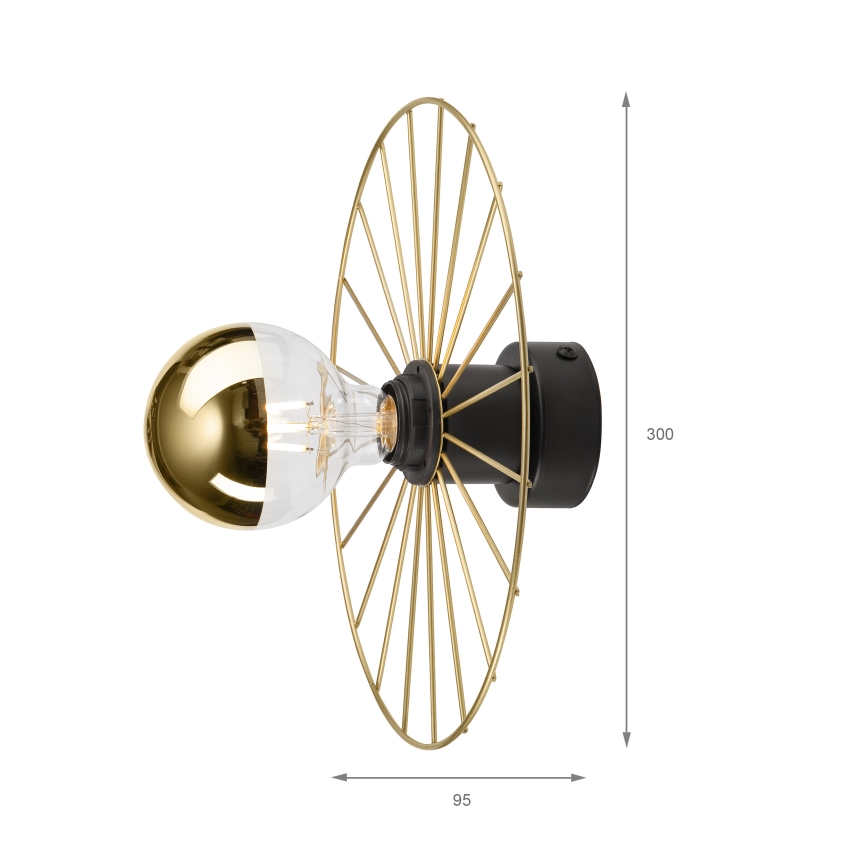 Wall light MONTANA 1xE27/15W/230V d. 30 cm gold