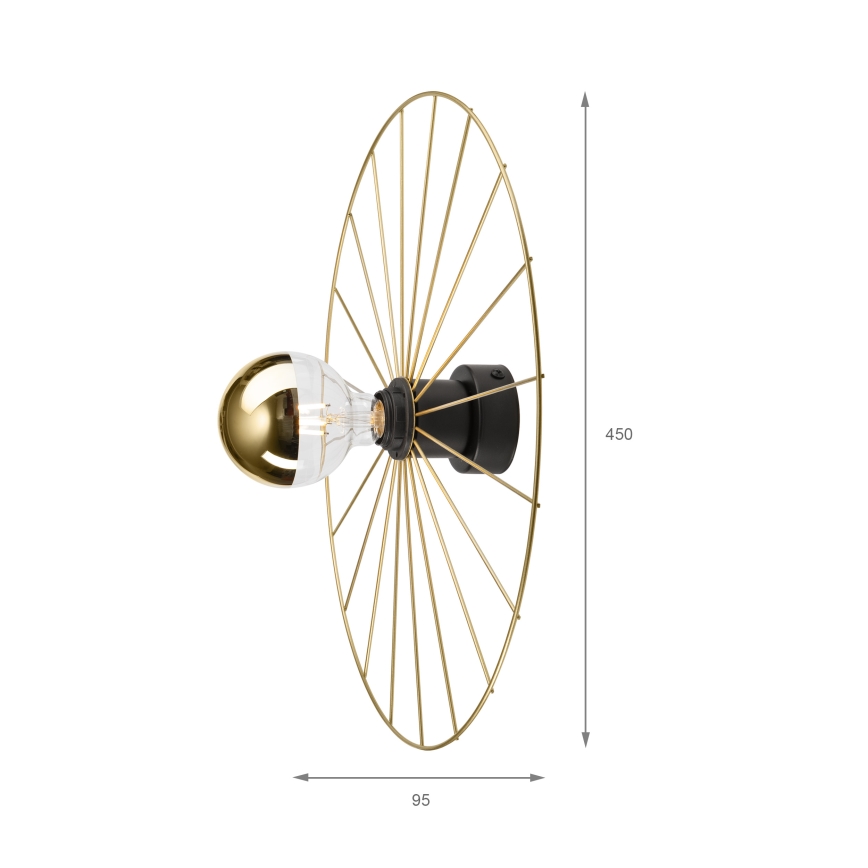 Wall light MONTANA 1xE27/15W/230V d. 45 cm gold