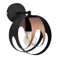 Wall light MOONLIGHT 1xE27/15W/230V black/copper