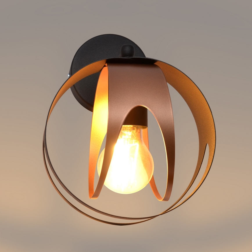 Wall light MOONLIGHT 1xE27/15W/230V black/copper