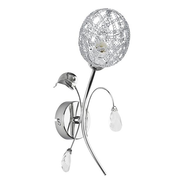 Wall light ORLEAN 1xE14/10W/230V shiny chrome