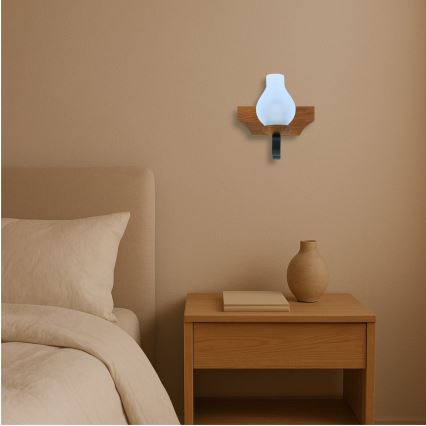 Wall light QUEEN 1xE14/40W/230V beech
