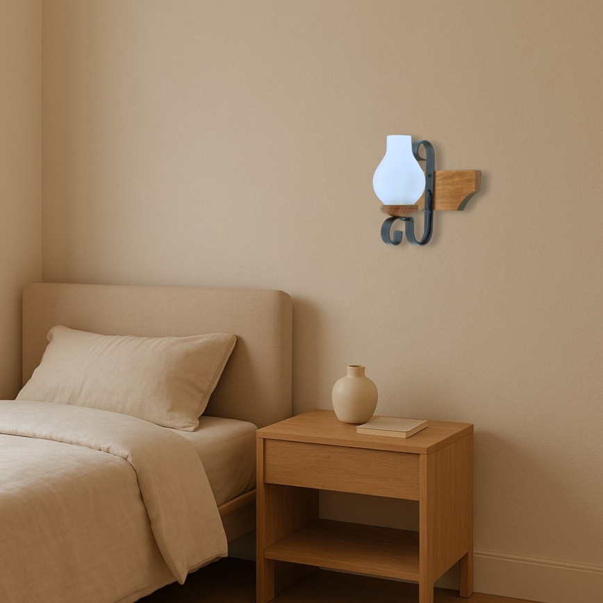 Wall light QUEEN 1xE14/40W/230V beech