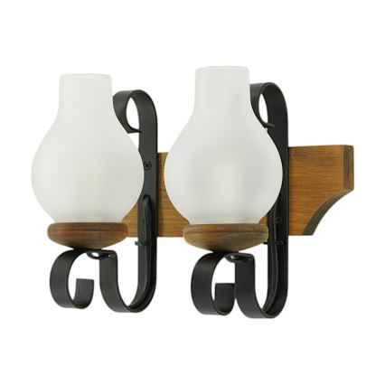 Wall light QUEEN 2xE14/40W/230V beech