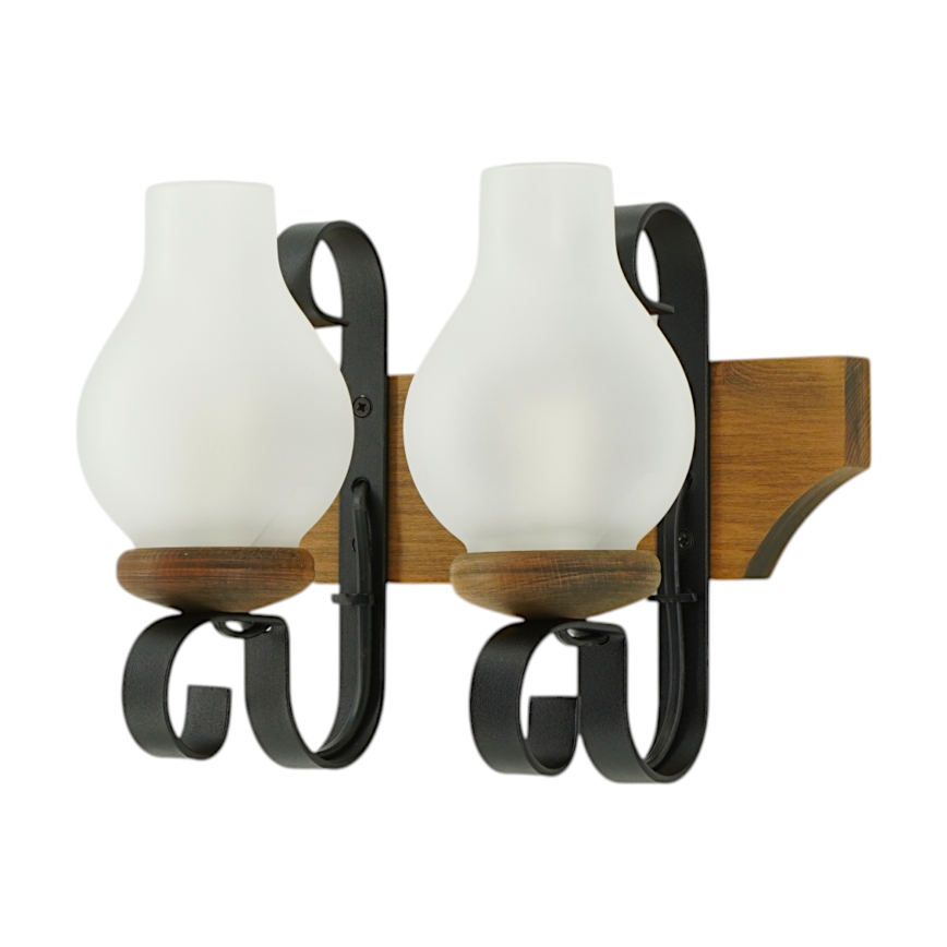 Wall light QUEEN 2xE14/40W/230V beech