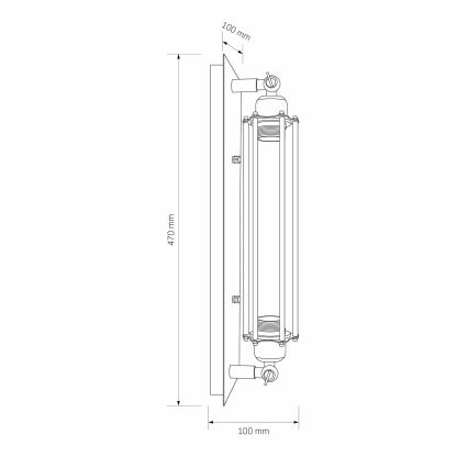 Wall light RETRO 1xE27/20W/230V black