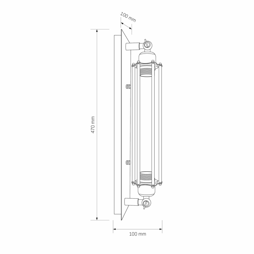 Wall light RETRO 1xE27/20W/230V black