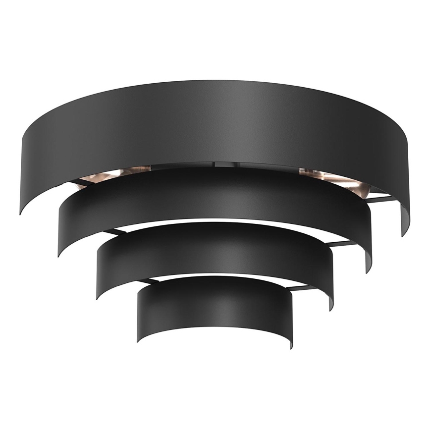 Wall light RINGS 2xE27/15W/230V black
