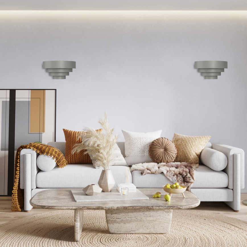 Wall light RINGS 2xE27/15W/230V grey