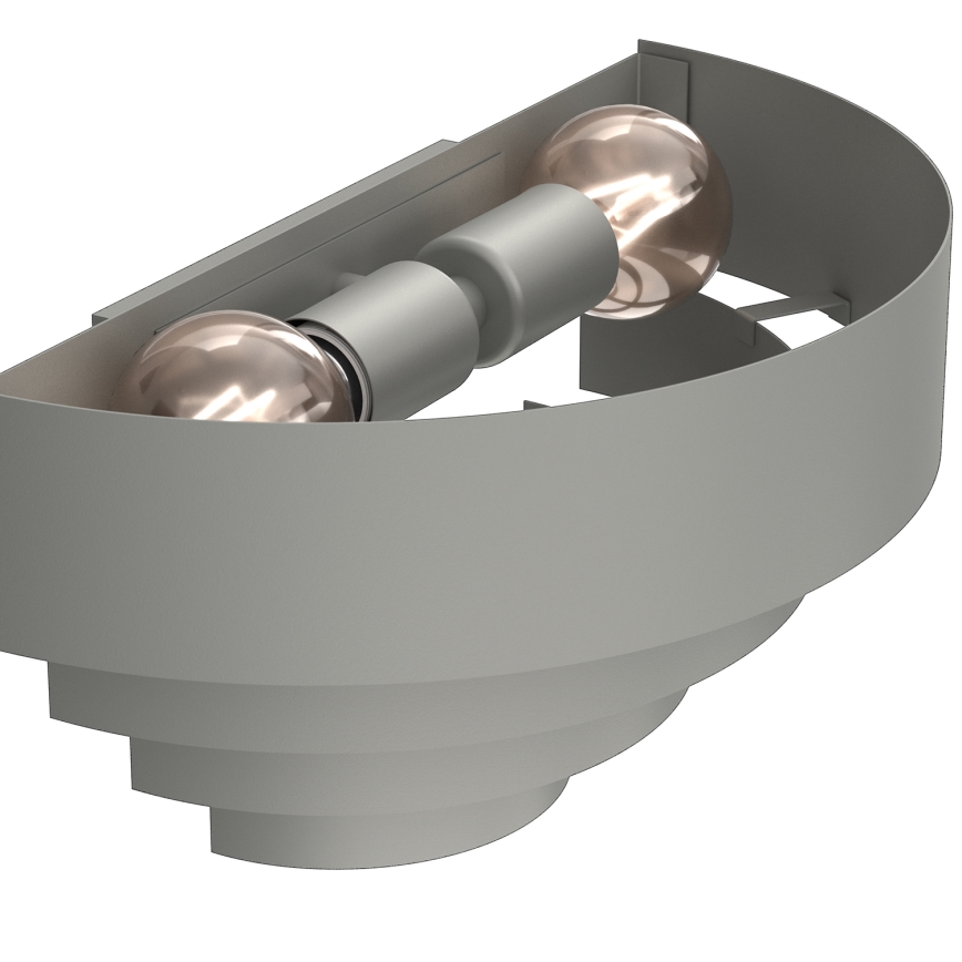 Wall light RINGS 2xE27/15W/230V grey