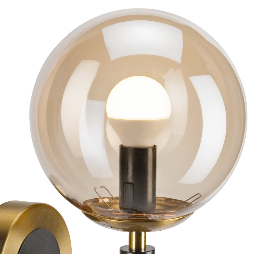 Wall light ROLLO 1xE14/5W/230V gold/smoky beige