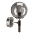 Wall light ROLLO 1xE14/5W/230V matte chrome/smoky