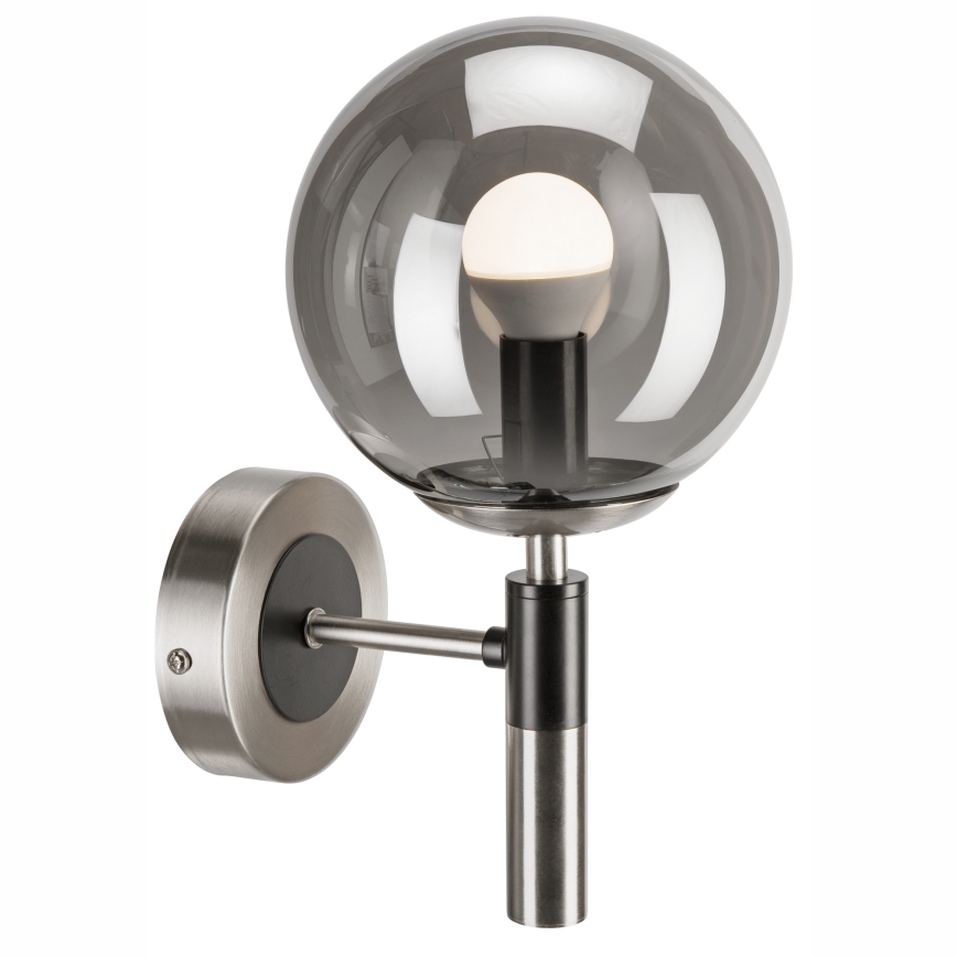 Wall light ROLLO 1xE14/5W/230V matte chrome/smoky