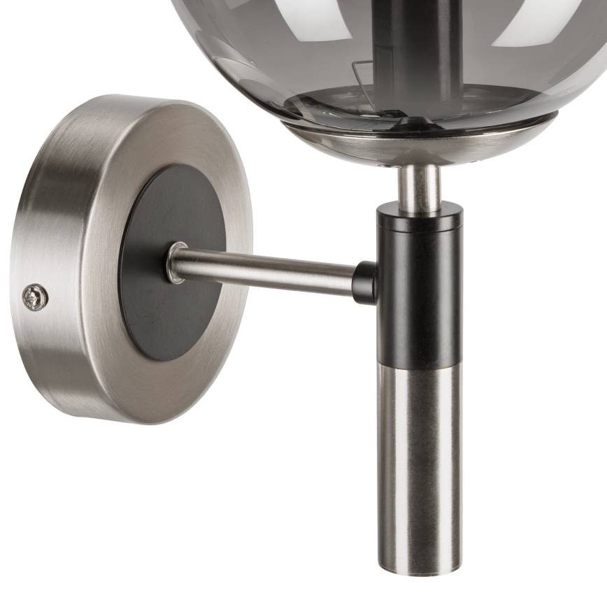 Wall light ROLLO 1xE14/5W/230V matte chrome/smoky