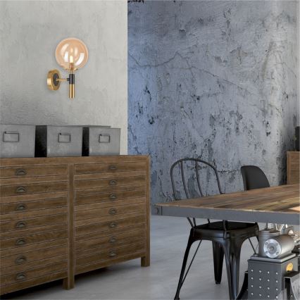 Wall light ROLLO 1xG9/5W/230V gold/smoky beige