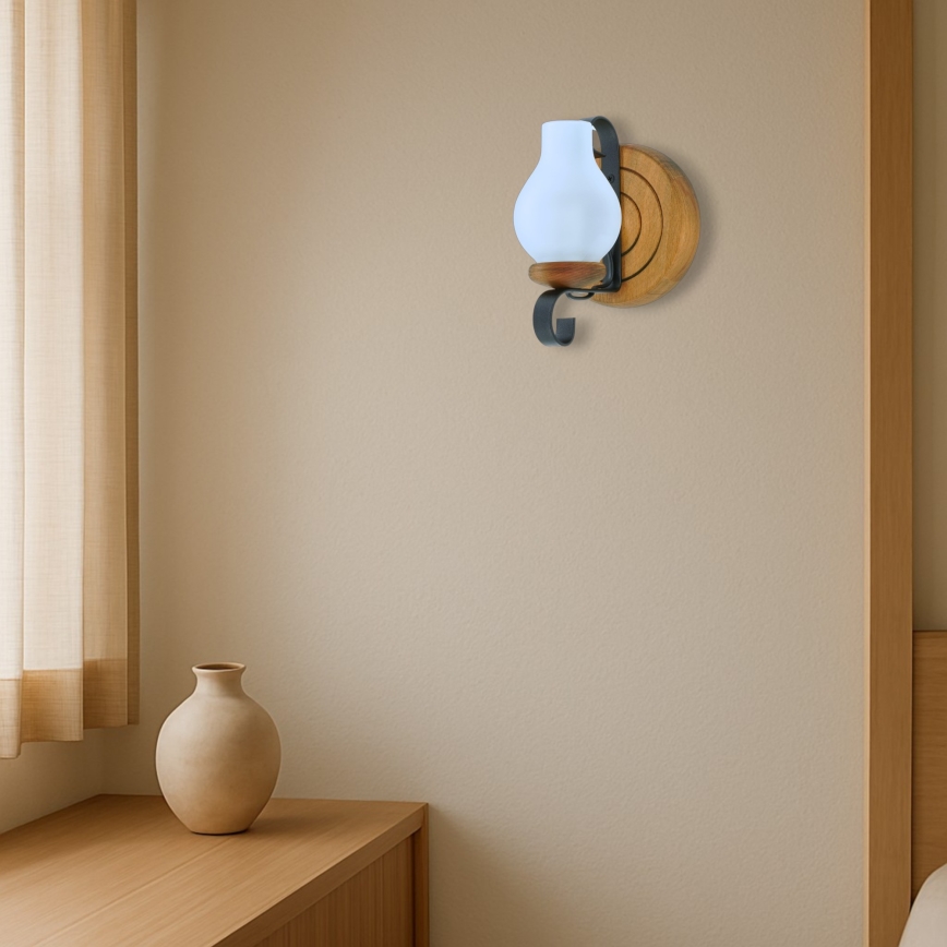 Wall light RUSTIC 1xE14/40W/230V beech