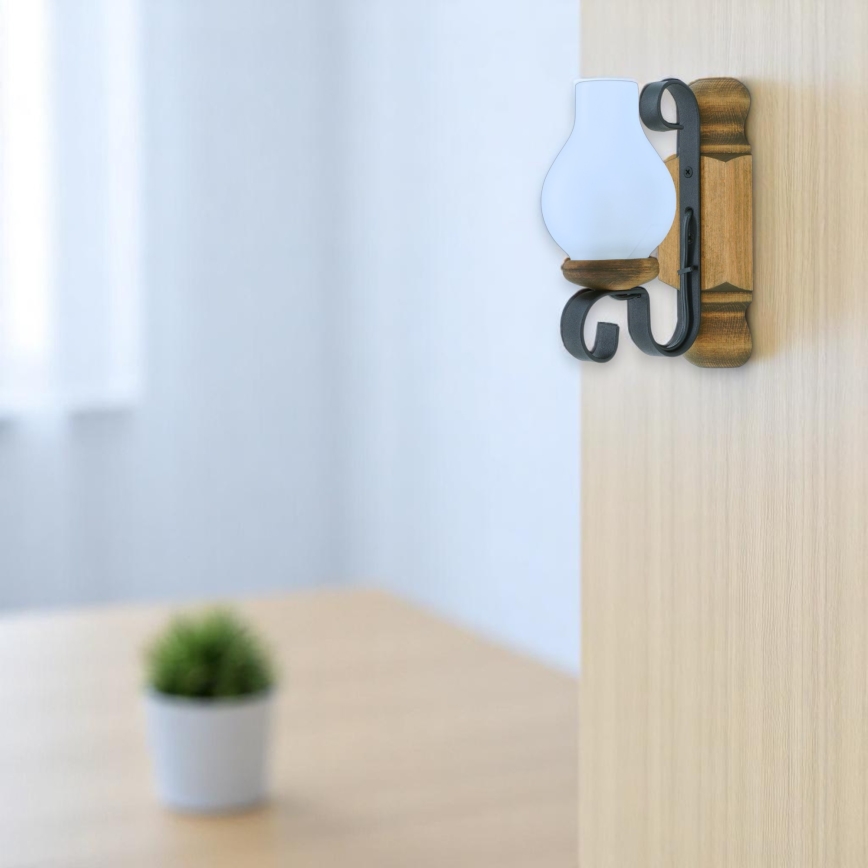 Wall light RUSTIC 1xE14/40W/230V beech