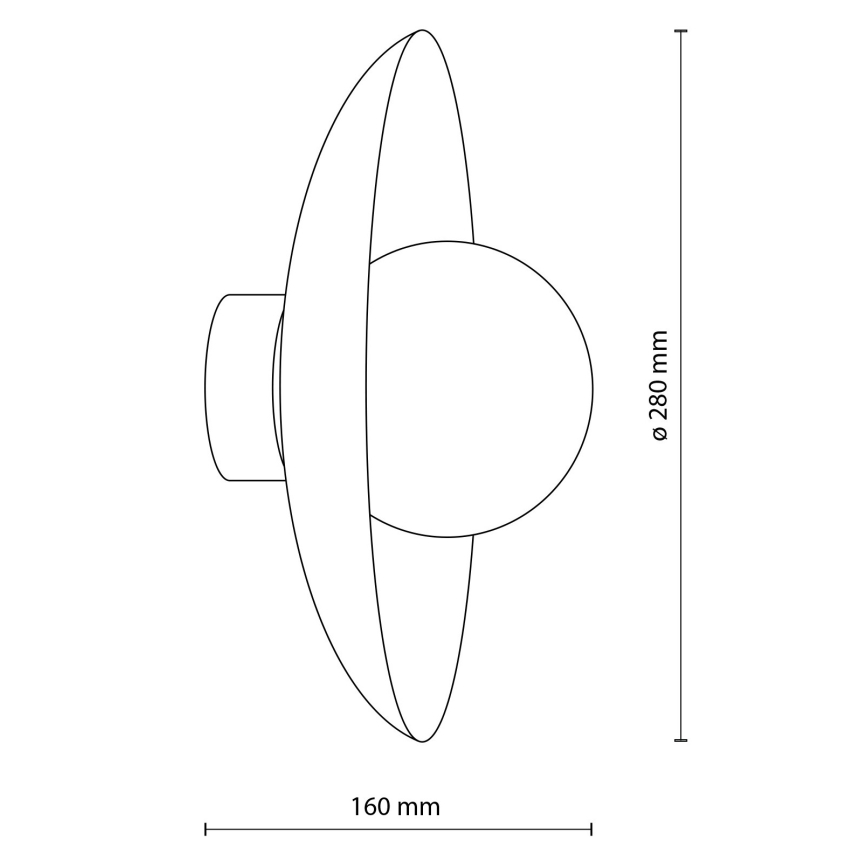 Wall light SLATE 1xG9/8W/230V d. 28 cm beige