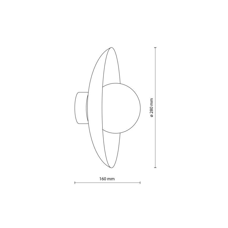 Wall light SLATE 1xG9/8W/230V d. 28 cm black