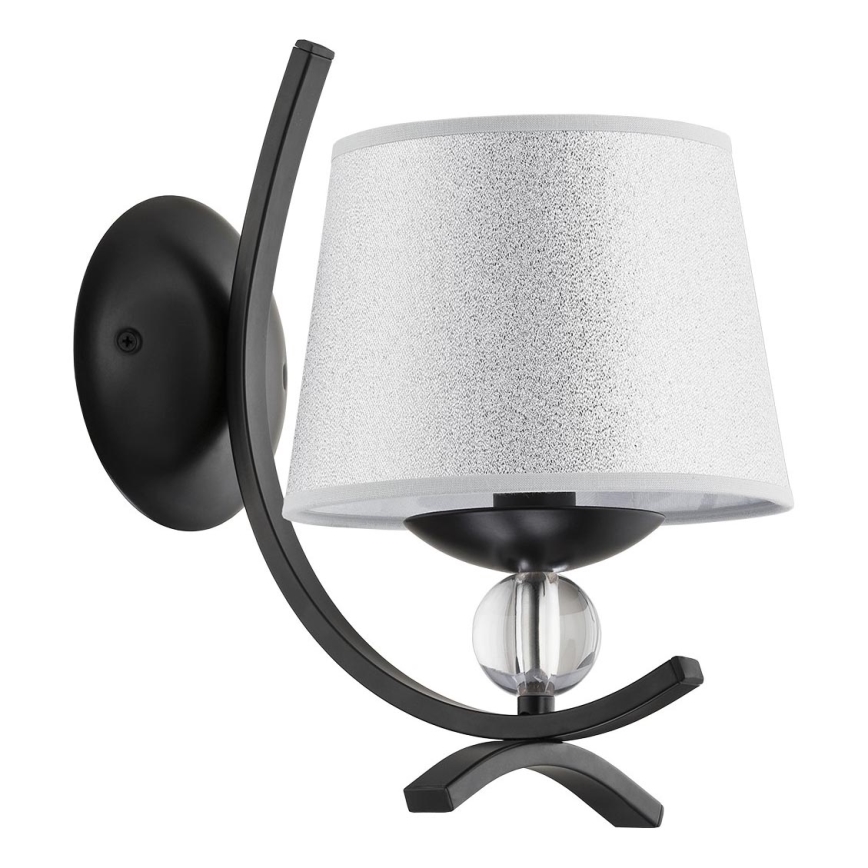 Wall light SMITH 1xE14/10W/230V black/silver