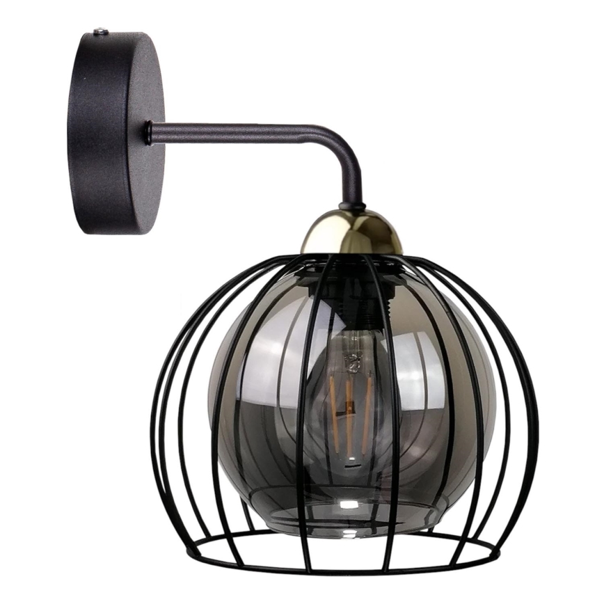 Wall light SOLO BLACK 1xE27/60W/230V black/gold