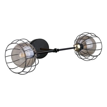 Wall light SOLO BLACK 2xE27/60W/230V black/gold