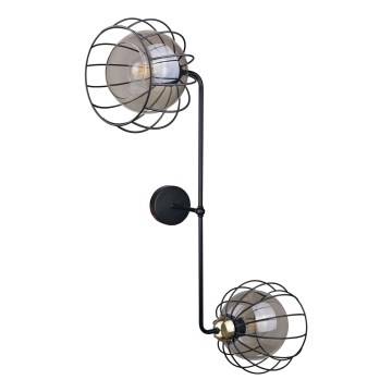 Wall light SOLO BLACK 2xE27/60W/230V black/gold