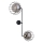 Wall light SOLO BLACK 2xE27/60W/230V black/gold