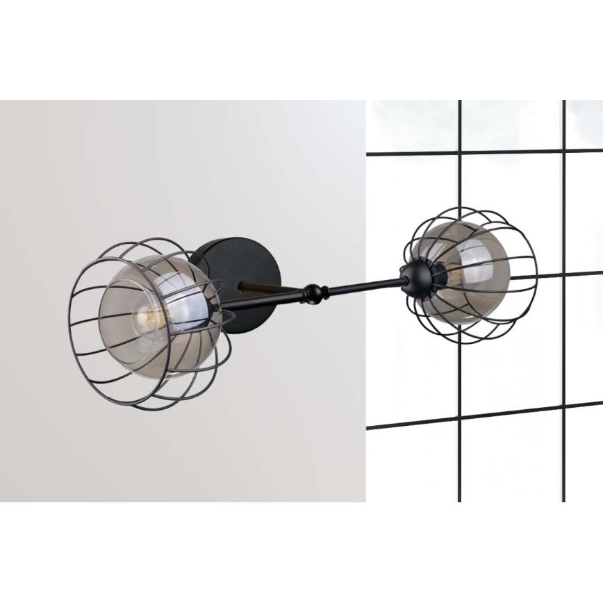 Wall light SOLO BLACK 2xE27/60W/230V