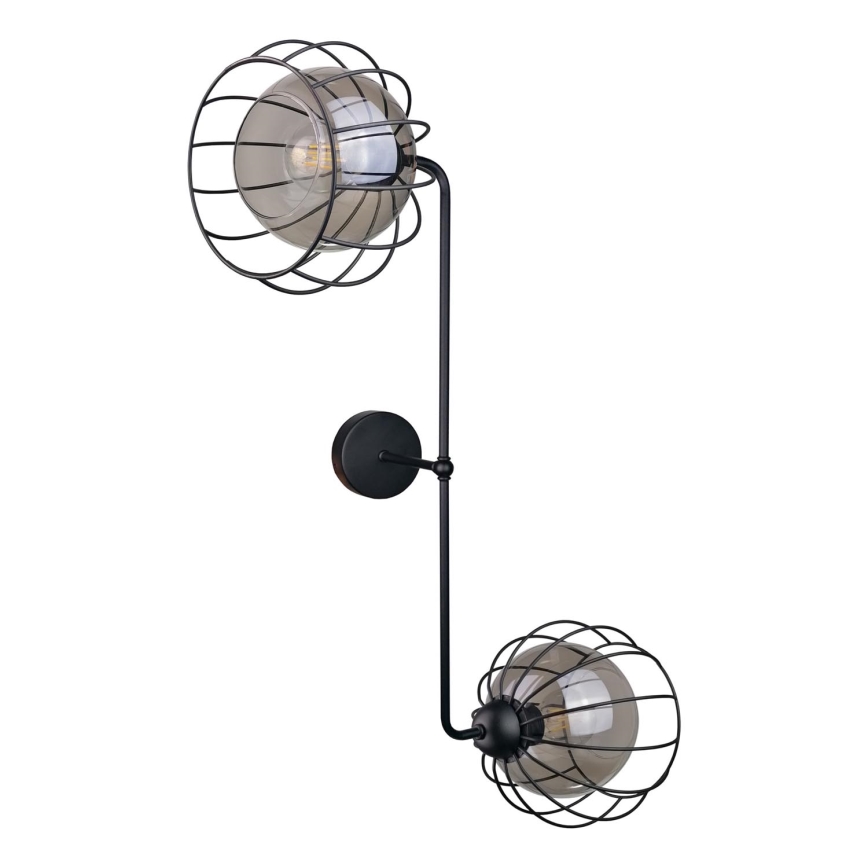 Wall light SOLO BLACK 2xE27/60W/230V