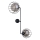 Wall light SOLO BLACK 2xE27/60W/230V
